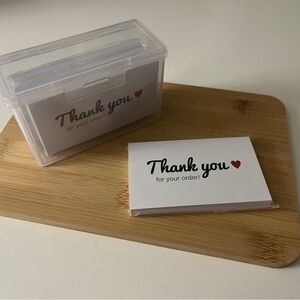 50 Thank You Cards with clear storage box